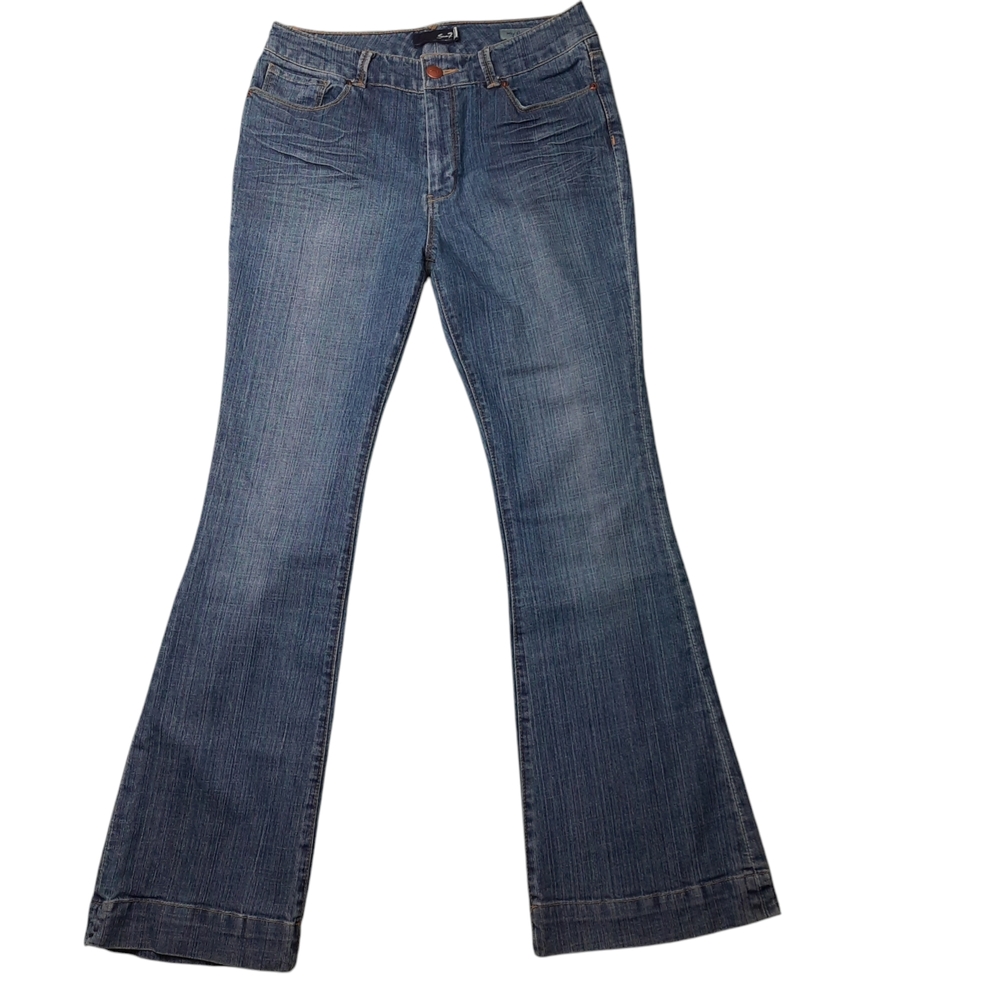 Seven7 Studio Sexy Flare Leg Blue Jeans SZ 10